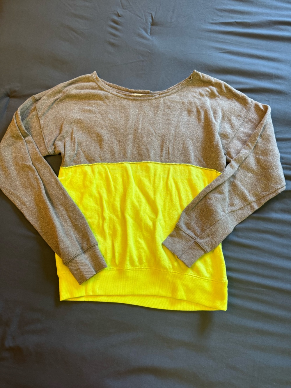 Ocean Drive Two-Tone Brown and Yellow Women's Sweater